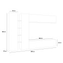 Modern zwart TV-meubel 2 kasten 4 planken Opmerking Twin Catalogus