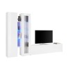 Moderne witte wandmeubel, TV-kast en vitrinekast Elco WH Aanbod