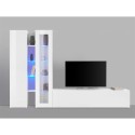 Moderne witte wandmeubel, TV-kast en vitrinekast Elco WH Korting