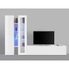 Moderne witte wandmeubel, TV-kast en vitrinekast Elco WH Korting