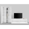 Witte wandkast lage TV-meubel 4 planken 2 kasten Sage WH Kortingen
