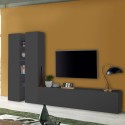 Moderne woonkamerset TV met 2 kasten en 4 planken grijs Sage RT Aanbieding
