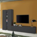 Moderne woonkamerset TV met 2 kasten en 4 planken grijs Sage RT Aanbieding
