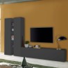 Moderne woonkamerset TV met 2 kasten en 4 planken grijs Sage RT Aanbieding