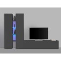 Moderne woonkamerset TV met 2 kasten en 4 planken grijs Sage RT Korting