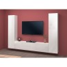 Moderne zwevende witte wandmeubel TV-kast 2 kasten Vibe WH Korting