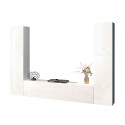 Moderne zwevende witte wandmeubel TV-kast 2 kasten Vibe WH Aanbod