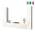 Moderne zwevende witte wandmeubel TV-kast 2 kasten Vibe WH Verkoop