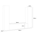 Moderne zwevende witte wandmeubel TV-kast 2 kasten Vibe WH Keuze