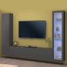 Moderne wandmeubelset met zwevend TV-meubel, vitrinekast en kast Peris RT Aanbieding
