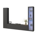 Moderne wandmeubelset met zwevend TV-meubel, vitrinekast en kast Peris RT Aanbod