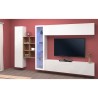 Wandmeubel zwevend wit TV-kast boekenkast vitrine Loane WH Korting
