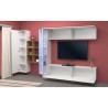 Wandmeubel zwevend wit TV-kast boekenkast vitrine Loane WH Kortingen