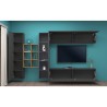Moderne woonwand boekenkast zwevende TV-kast vitrinekast Loane RT Catalogus