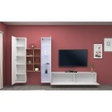 Woonkamer TV meubel wit houten boekenkast Rold WH Catalogus