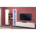 Woonkamer TV meubel wit houten boekenkast Rold WH Korting