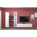 Woonkamer TV meubel wit houten boekenkast Rold WH Kortingen