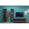 Moderne woonkamermeubel met vitrine, tv-meubel en boekenkast hout Rold RT Catalogus