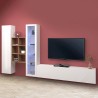 Wandmeubel woonkamer TV-meubel wit vitrinekast hout Rold WH Aanbieding