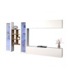 Wit wandmeubel hangend TV-meubel boekenkast 2 vitrinekasten Kary WH Aanbod