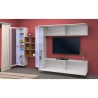 Wandmeubel set wit hangend tv-meubel boekenkast 2 vitrines Kary WH Catalogus