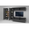 Grijze zwevende wandkast met tv-meubel, boekenkast en 2 kasten Sid RT Catalogus