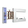 Wandmeubel TV-kast hangend wit boekenkast vitrine Femir WH Aanbod