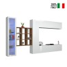 Wandmeubel TV-kast hangend wit boekenkast vitrine Femir WH Verkoop