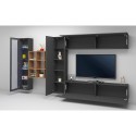 Moderne zwevende tv-wand met vitrine en boekenkast Femir RT Kortingen