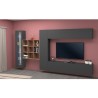 Moderne zwevende tv-wand met vitrine en boekenkast Femir RT Catalogus