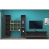 Moderne TV-wandmeubel Ranil RT met houten kast en boekenplank Korting