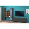 Moderne TV-wandmeubel Ranil RT met houten kast en boekenplank Catalogus