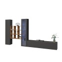 Moderne TV-wandmeubel Ranil RT met houten kast en boekenplank Aanbod