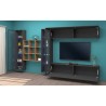Moderne wandmeubel TV Meubel zwevend met boekenkast en 2 vitrines Eron RT Catalogus