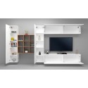 Wandmeubel zwevend TV-meubel wit boekenkast met 2 kasten Ferd WH Kortingen