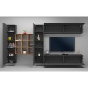 Zwevend TV-meubel modern design met 2 kasten en boekenplank Ferd RT Kortingen