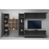 Zwevend TV-meubel modern design met 2 kasten en boekenplank Ferd RT Kortingen