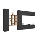 Zwevend TV-meubel modern design met 2 kasten en boekenplank Ferd RT Aanbod