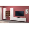 Zwevende witte TV-meubelwand met 2 kasten boekenplank Talka WH Catalogus