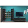 Moderne zwevende wandmeubel TV kast boekenkast 2 kasten Talka RT Korting
