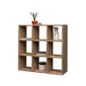 Moderne wandkast met 9 planken hout 90x90x25cm Roderik L Aanbod