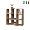 Moderne wandkast met 9 planken hout 90x90x25cm Roderik L Verkoop
