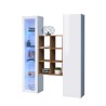 Witte woonkamerset met vitrine, boekenkast en kast Teret WH Aanbod