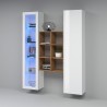 Witte woonkamerset met vitrine, boekenkast en kast Teret WH Korting