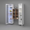 Witte woonkamerset met vitrine, boekenkast en kast Teret WH Kortingen