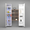 Witte woonkamerset met vitrine, boekenkast en kast Teret WH Catalogus