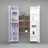 Witte woonkamerset met vitrine, boekenkast en kast Teret WH Catalogus