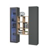 Moderne wandmeubel met vitrine, kast en boekenkast van hout Teret RT Aanbod