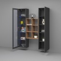 Moderne wandmeubel met vitrine, kast en boekenkast van hout Teret RT Kortingen