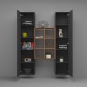 Moderne wandmeubel boekenkast van hout met 2 kasten voor de woonkamer Gemy RT Kortingen